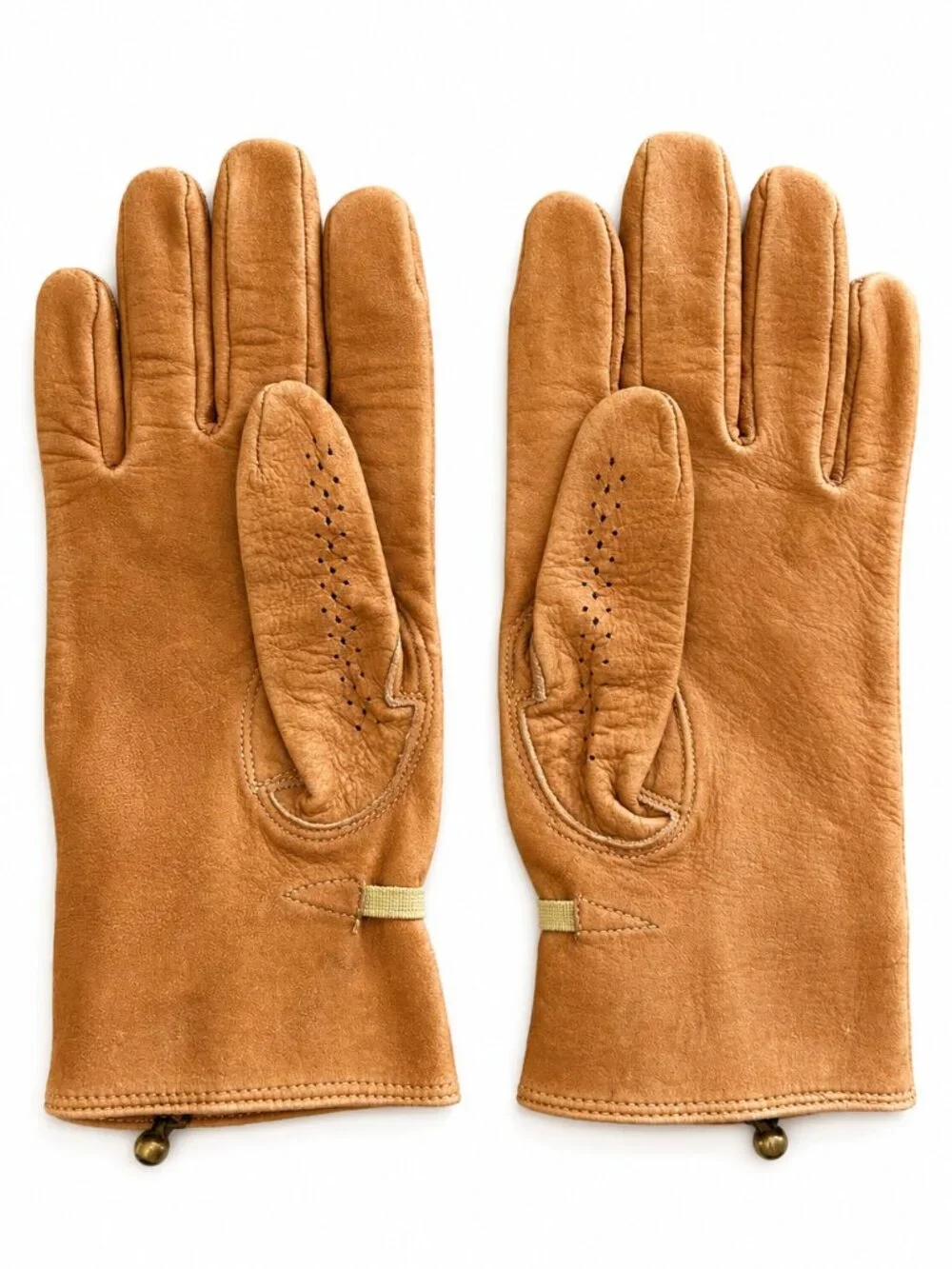 VINTAGE GLOVES 1950-60 Lot 3 Pairs Leather Driving White Beaded Wrist Long Opera